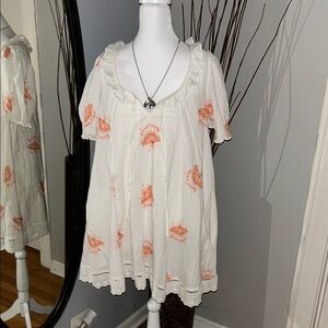 Urban Outfitters.  White and Orange Boho Dress